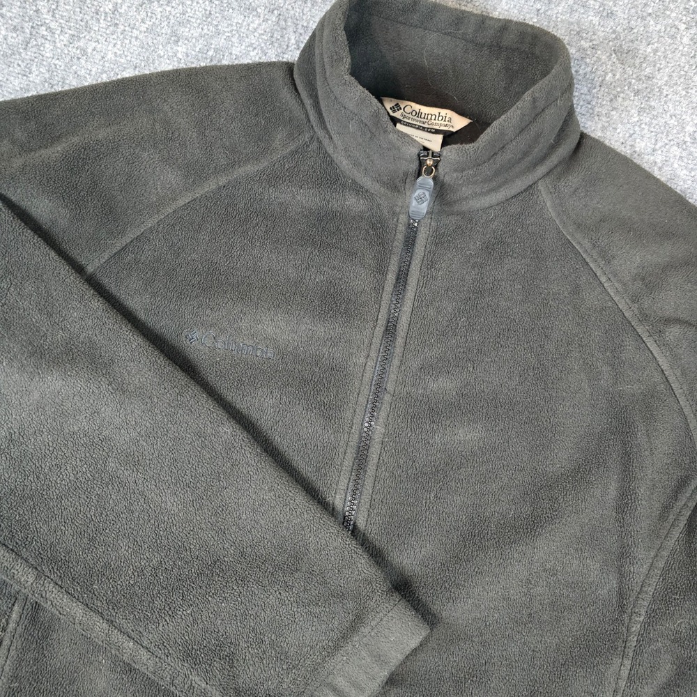 Columbia Womens‎ 1X Fleece Jacket Full Zip Charcoal Gray XW6185 Outdoor Layer